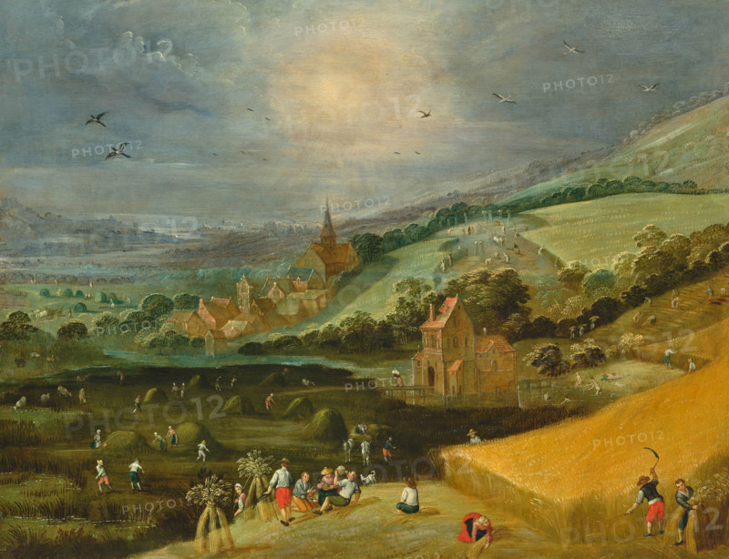 Landscape with hay harvest. Creator: Momper, Joos de, the Younger (1564-1635).