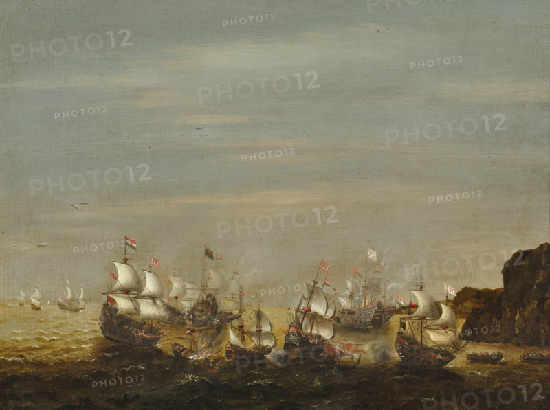 The Battle of Gibraltar, 25 April 1607, c1630. Creator: Verbeeck, Cornelis (1585/91-after 1637).