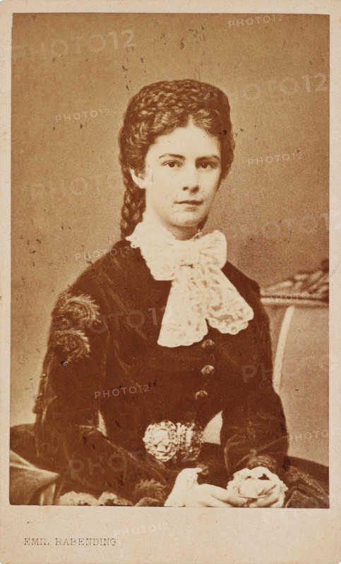 Portrait of Elisabeth of Bavaria, 1860s. Creator: Rabending, Emil (1823-1886).