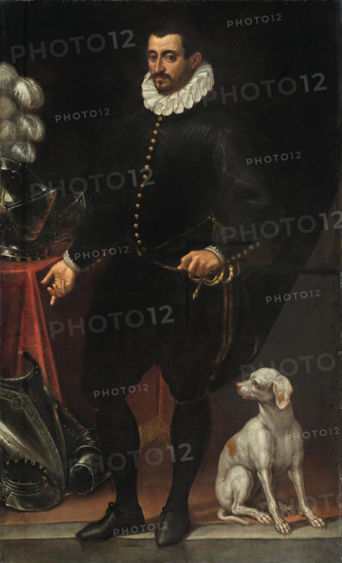 Portrait of Guglielmo Gonzaga (1538-1587), Duke of Mantua. Creator: Vicentino, Andrea (c. 1542-1617).