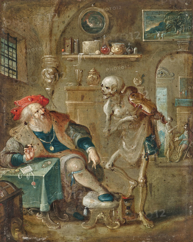 Death and the Miser. Creator: Francken, Frans, the Younger (1581-1642).