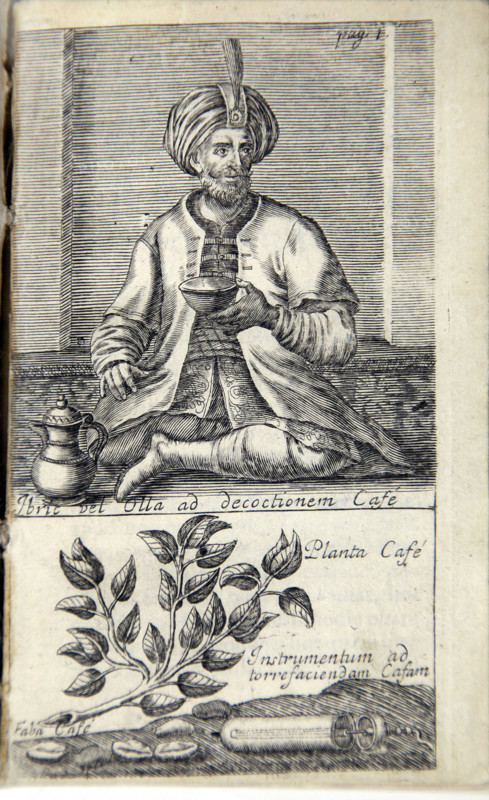 Illustration from "The good use of tea, coffee and chocolate for the preservation and cure..., 1687. Creator: Anonymous.