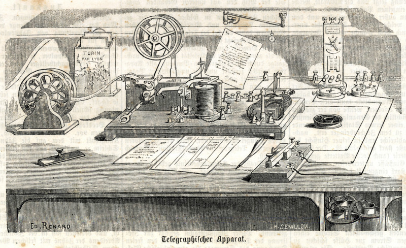 Telegraphic Apparatus, c1855. Creator: Renard, Edouard (1802-1857).