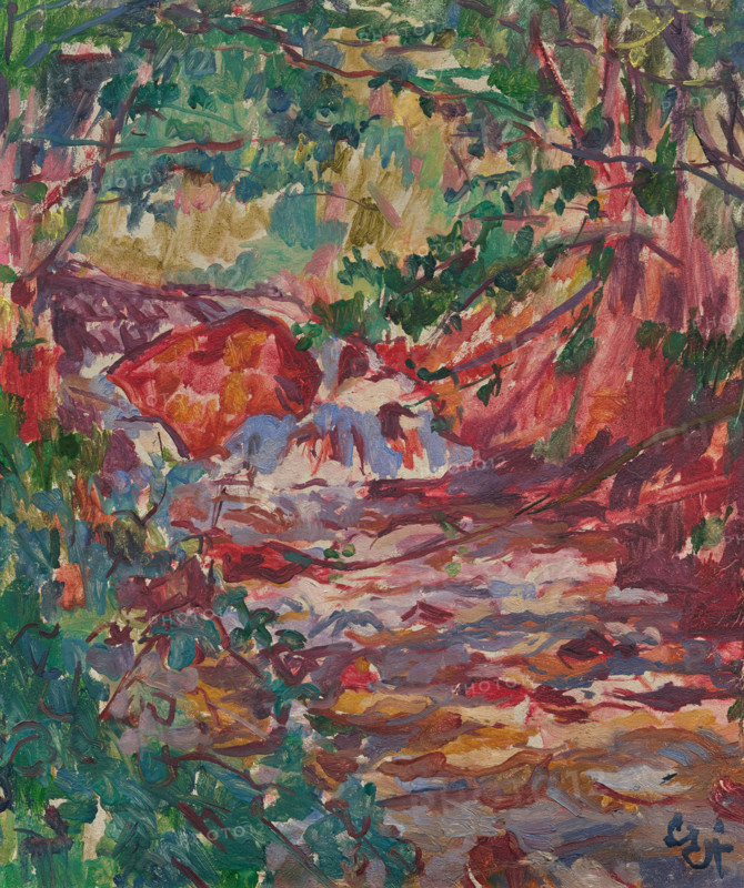 Mountain stream near Daganece, c1918. Creator: Giacometti, Giovanni (1868-1933).