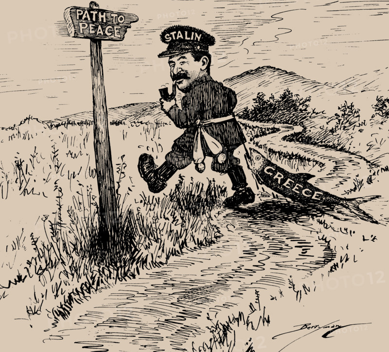 Path to Peace (The Evening Star, August 27, 1946) , 1946. Creator: Berryman, Clifford K. (1869-1949).