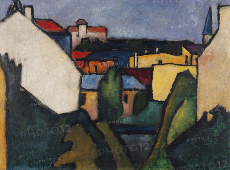 Houses, 1910. Creator: Kanoldt, Alexander (1881-1939).