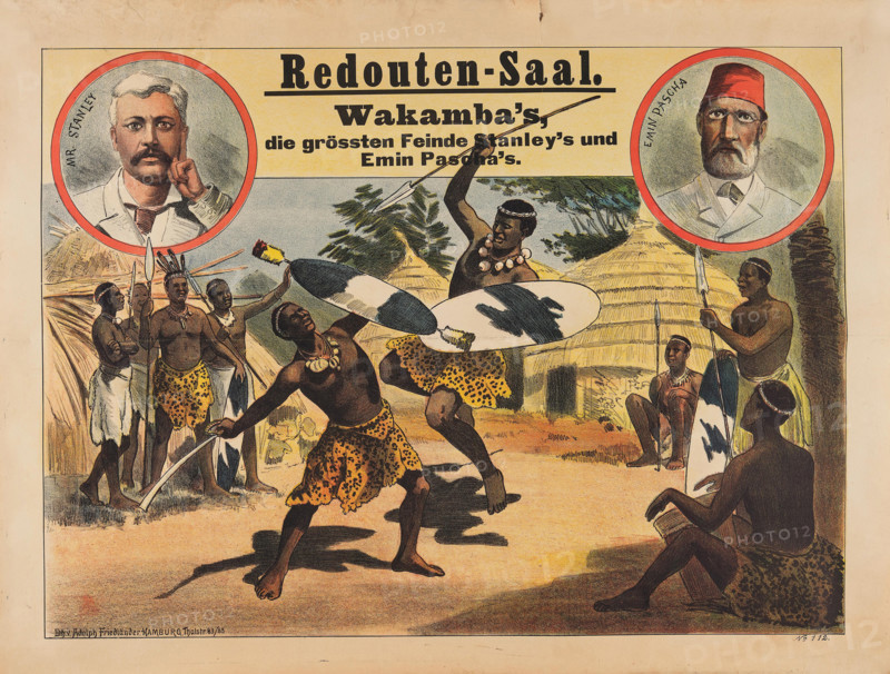 Redouten Hall. Wakamba's. The greatest enemies -  Stanley's and Emin Pascha's, c1900-1910. Creator: Friedländer, Adolph (1851-1904).
