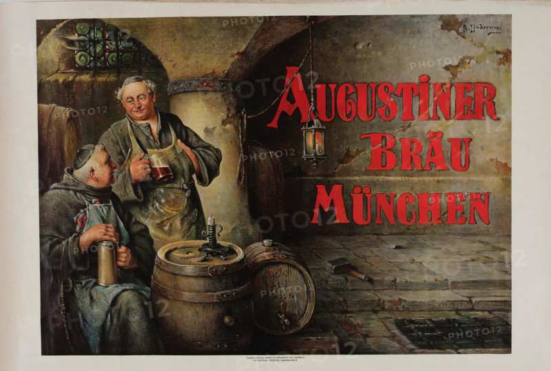 Augustiner Bräu München, 1920s. Creator: Linderum, Richard (1851-1926).