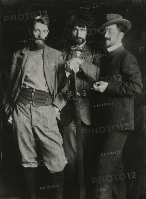 Nikolai Seddeler (1876-1937), Dmitry Kardovsky (1866-1943) and Wassily Kandinsky..., c1897. Creator: Anonymous.