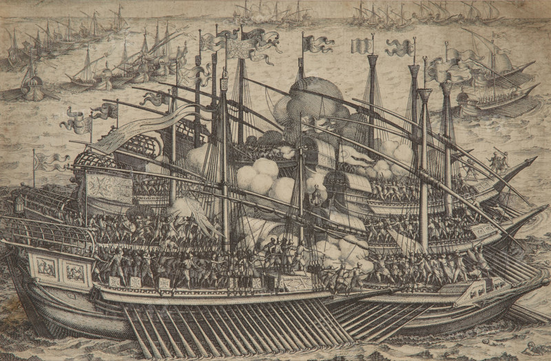 First Naval Battle, from the "Life of Ferdinand I de' Medici", c1615-1620. Creator: Callot, Jacques (1592-1635).