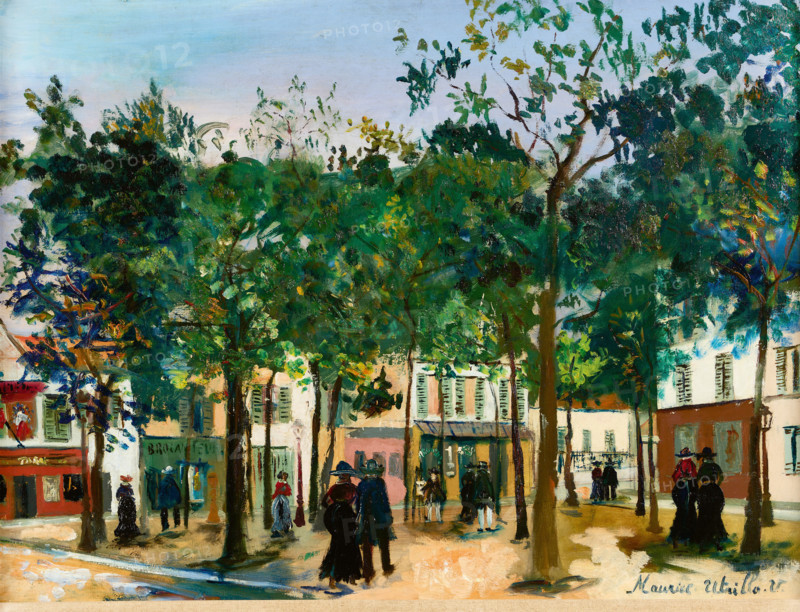 La Place du Tertre à Montmartre, c1920-1921. Creator: Utrillo, Maurice (1883-1955).
