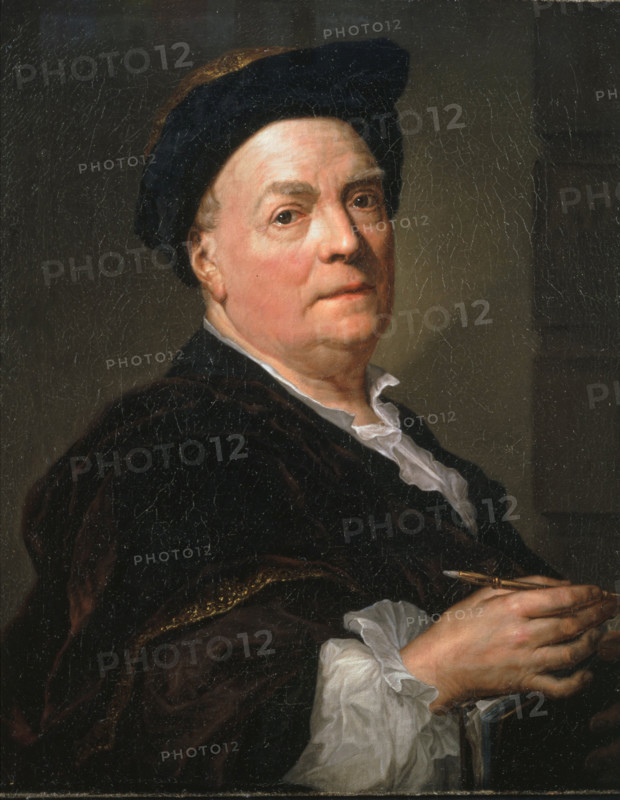 Portrait of Louis de Silvestre (1675-1760), 1745-1746. Creator: Mengs, Anton Raphael (1728-1779).