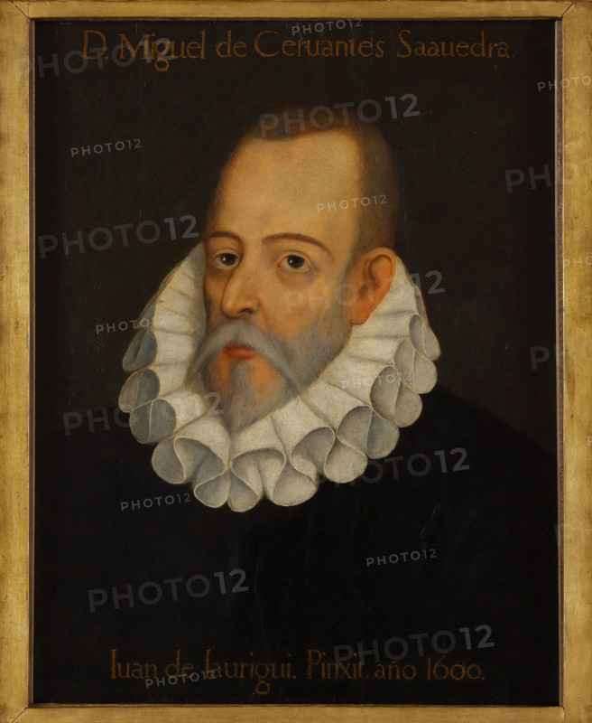 Portrait of Miguel de Cervantes Saavedra (1547-1615), 1600. Creator: Anonymous.