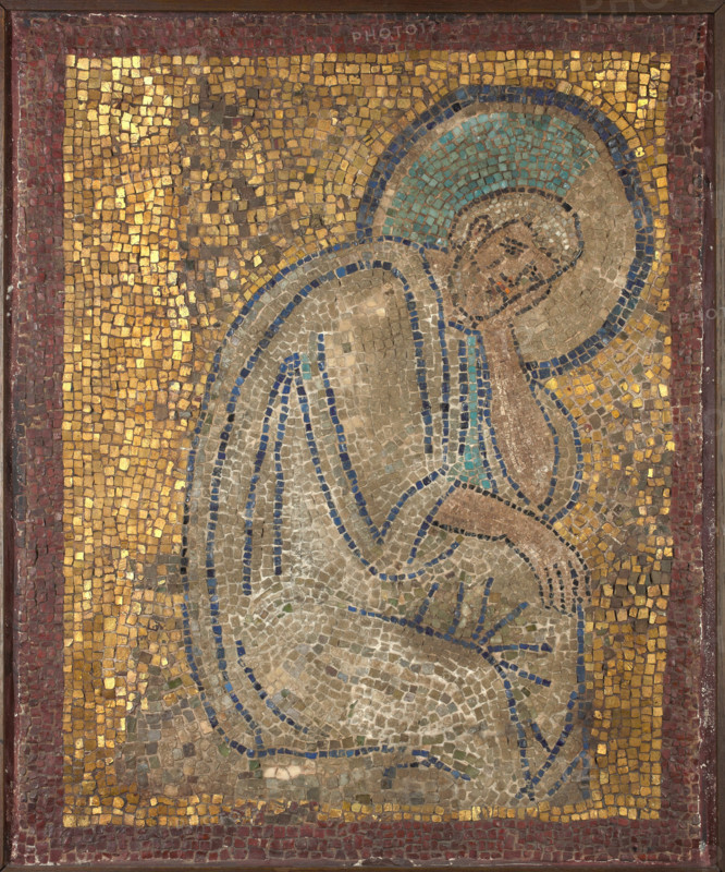 Saint Joseph. Fragment of the mosaic cycle in the Oratory of Pope John VII in the old..., 705-707. Creator: Anonymous master.