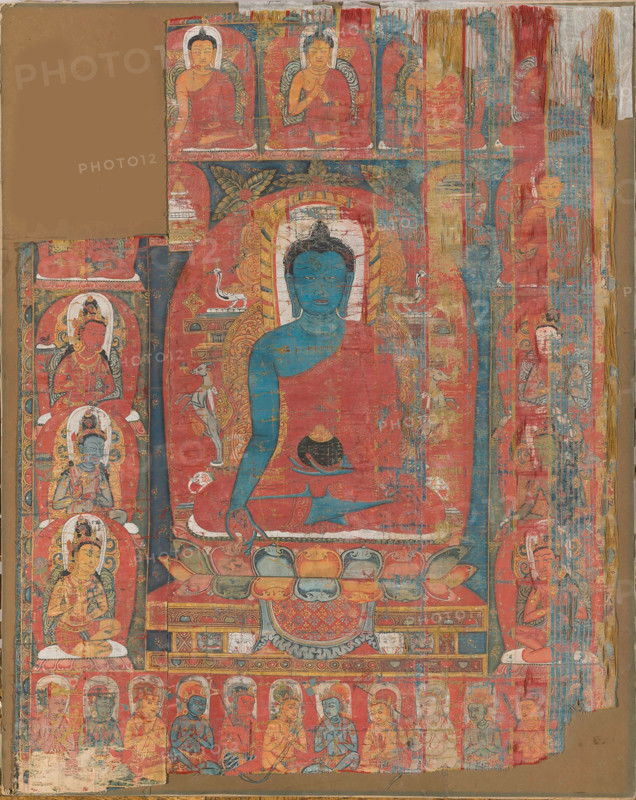 Bhaisajyaguru, the buddha of healing and medicine, 13th century. Creator: Tibetan culture.