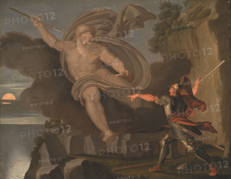 Fingal's Battle with the Spirit of Loda, 1797. Creator: Carstens, Asmus Jacob (1754-1798).