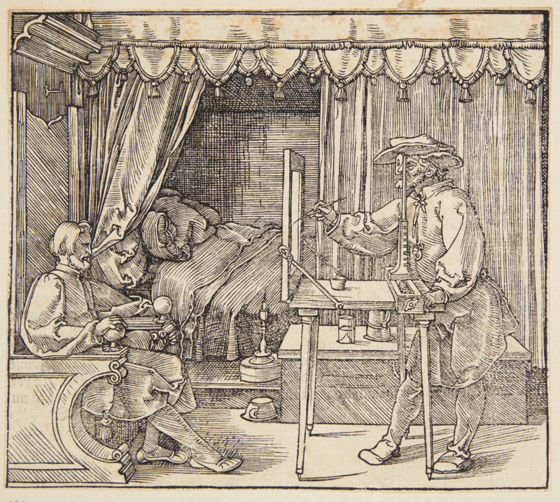 Artist Drawing a Portrait of a Man, 1525. Creator: Dürer, Albrecht (1471-1528).