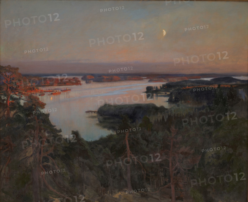 Summer Evening, Haiko Fiord , 1899. Creator: Edelfelt, Albert Gustaf Aristides (1854-1905).