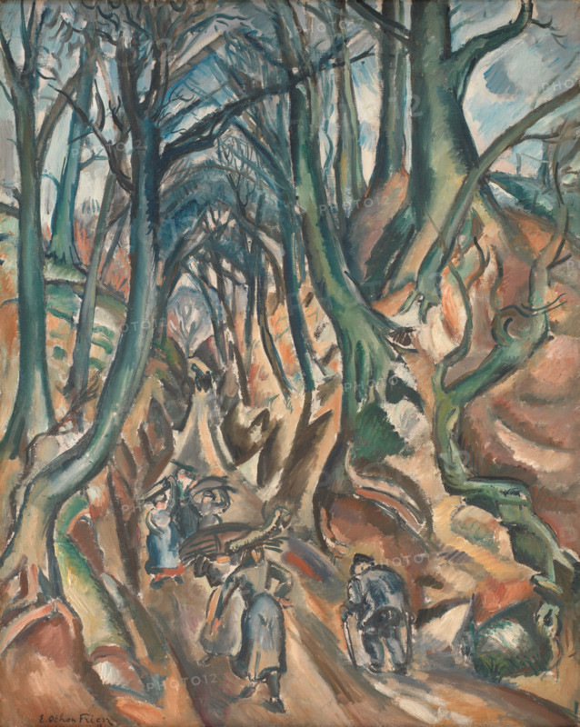 The Sunken Road in Winter (Le chemin creux, l'hiver), 1913. Creator: Friesz, Achille-Emile-Othon (1879-1949).
