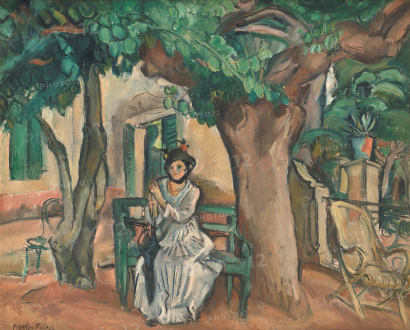 Lady on the Terrace (La dame sur la terrasse), 1914. Creator: Friesz, Achille-Emile-Othon (1879-1949).