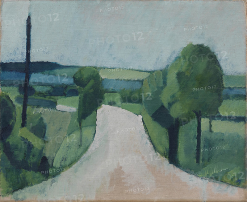 Road near Fåborg on Funen, 1920. Creator: Giersing, Harald (1881-1927).