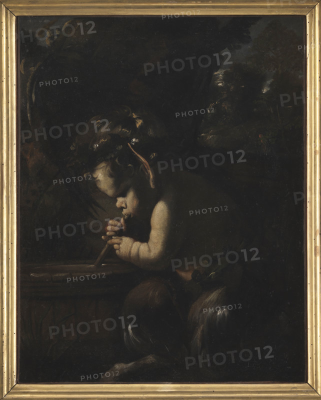 Young Satyr Drinking from a Wine Cask, c1646. Creator: Mola, Pier Francesco (1612-1666).