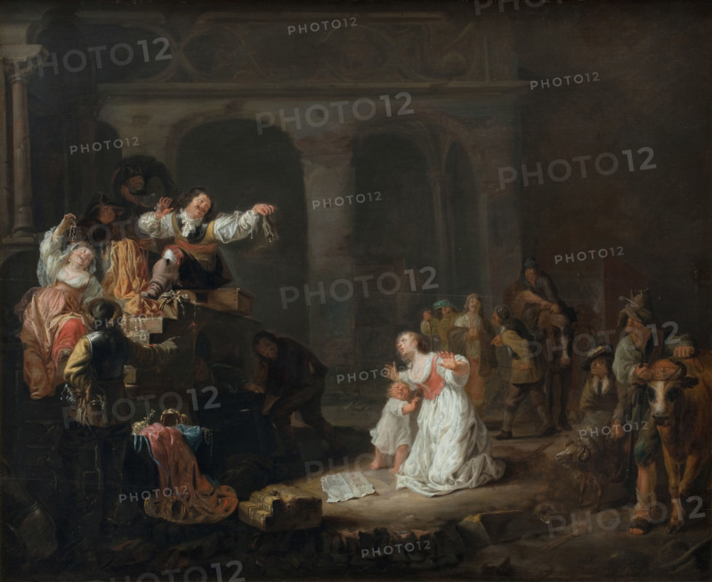 Plundering of a Manor House, c1640-1645. Creator: Stoop, Maerten (1618-1647).