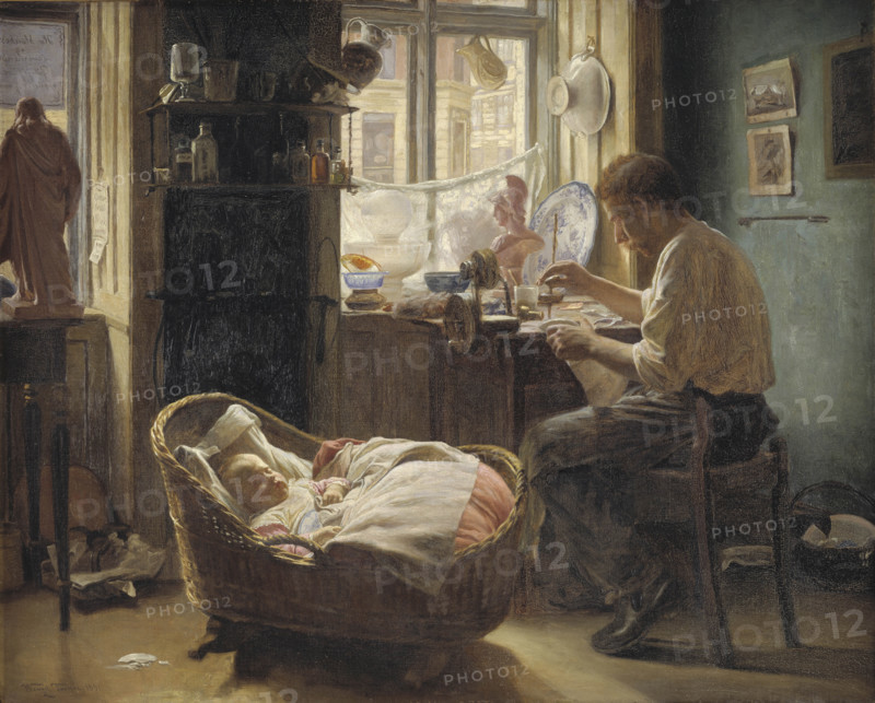At the China Repairer's, 1891. Creator: Tornøe, Wenzel (1844-1907).