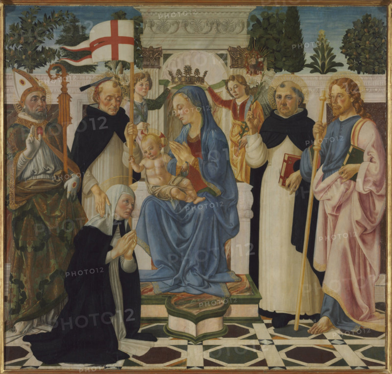 Madonna and Child with Five Saints and Two Angels, c1470-1475. Creator: Verrocchio, Andrea del (1437-1488).