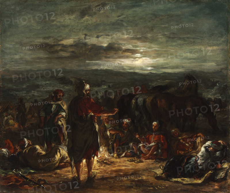 An Arab Camp at Night, 1863. Creator: Delacroix, Eugène (1798-1863).