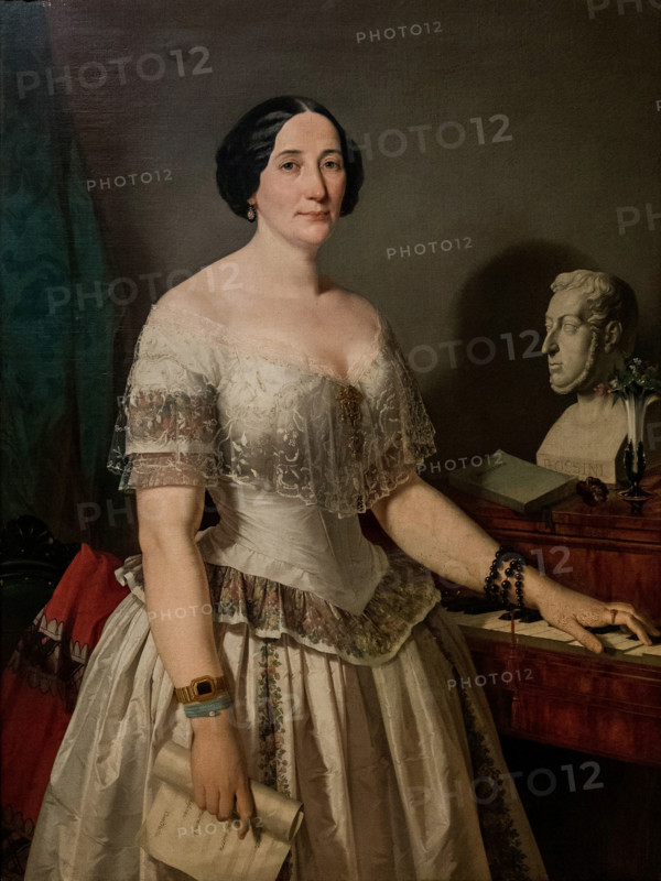 Portrait of the Opera singer Marietta Brambilla (1807-1875), 1854-1855. Creator: Caimi, Antonio (1811-1878).