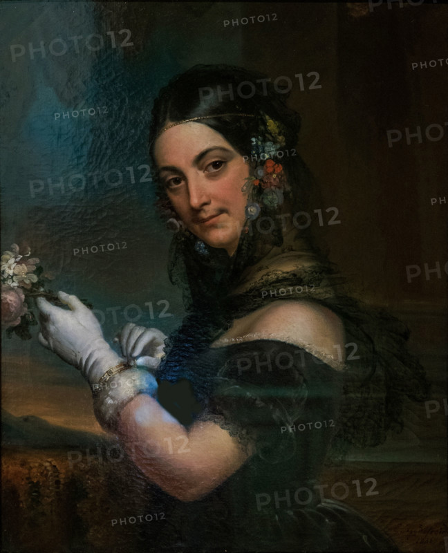 Portrait of singer Elena Viganò, 1841. Creator: Godefroid, Marie-Éléonore (1778-1849).