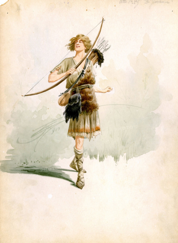 Costume design for the opera Parsifal by Richard Wagner, 1913. Creator: Comelli, Attilio (1858-1925).