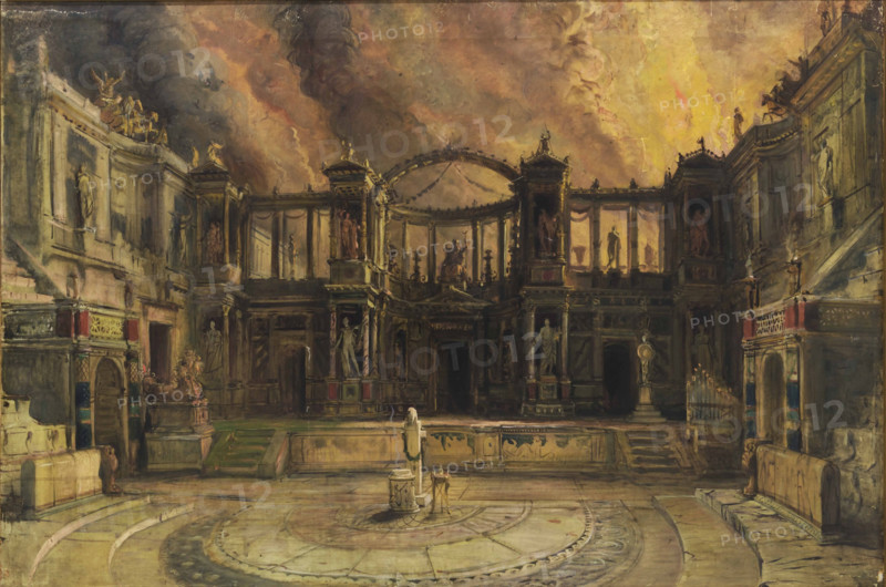 Stage design for the opera Nerone by Arrigo Boito, 1924. Creator: Pogliaghi, Lodovico (1857-1950).
