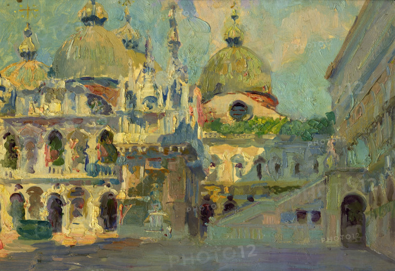 Stage design for the opera "La Gioconda" by Amilcare Ponchielli, 1913. Creator: Carelli, Augusto (1871-1940).
