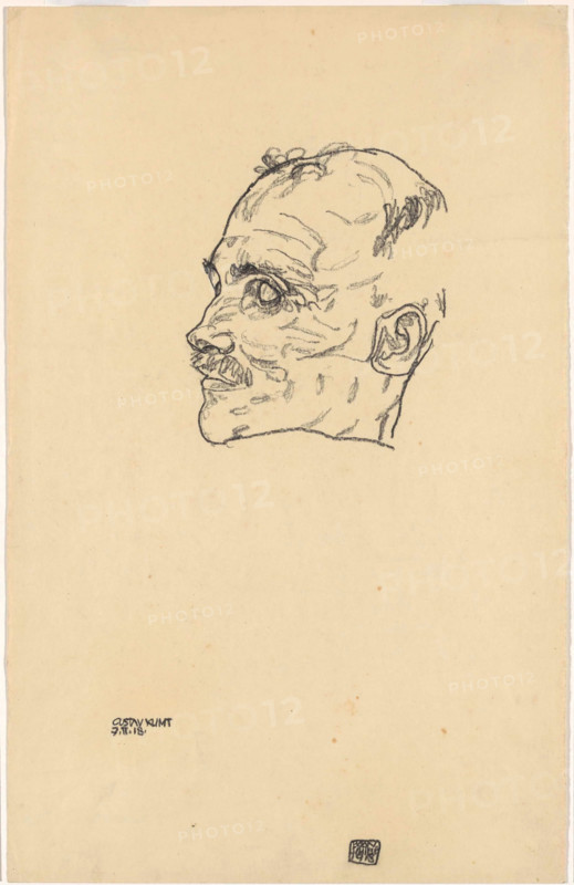 Gustav Klimt on his deathbed, 1918. Creator: Schiele, Egon (1890-1918).