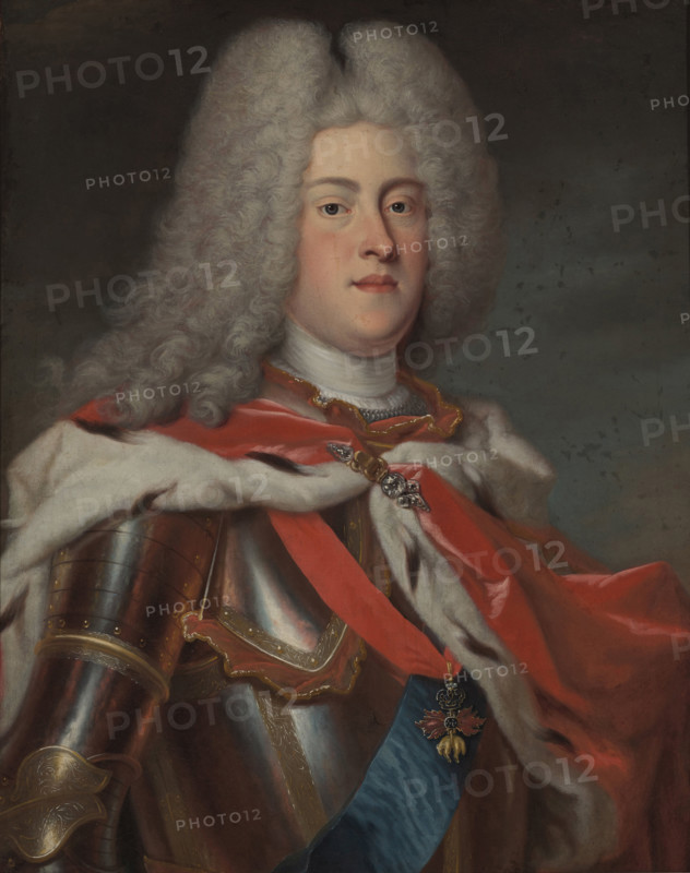 Portrait of the King Augustus III of Poland (1696-1763), Elector of Saxony, 1727. Creator: Silvestre, Louis de (1675-1760).