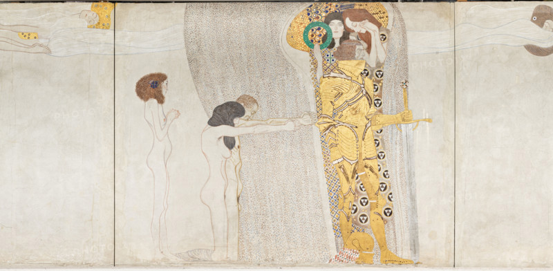 The Beethoven Frieze: Panel 3, 1901. Creator: Klimt, Gustav (1862-1918).
