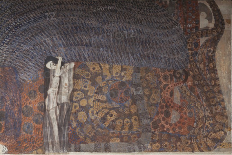 The Beethoven Frieze: "The Hostile Powers", Panel 6, 1901. Creator: Klimt, Gustav (1862-1918).