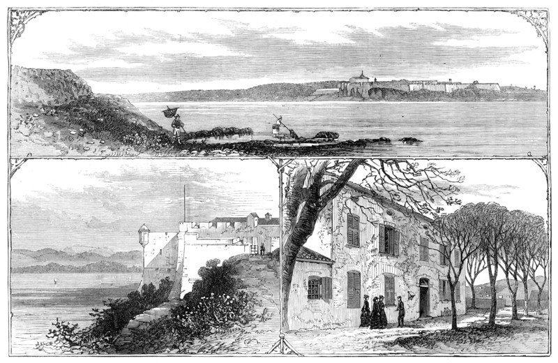 The Island and Fort of St. Marguerite, the prison of ex-Marshal Bazaine, 1874. Creator: Unknown.