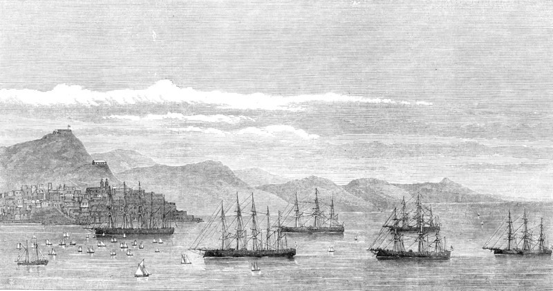 The Channel Fleet Regatta at Vigo, 1874. Creator: Unknown.