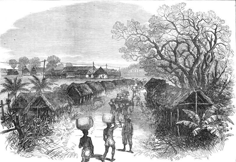 The Ashantee War: Inquabim, the first station on the road to the Prah...by our special artist, 1874. Creator: Unknown.