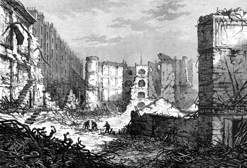 Ruins of the Belgrave Pantechnicon, 1874. Creator: Unknown.