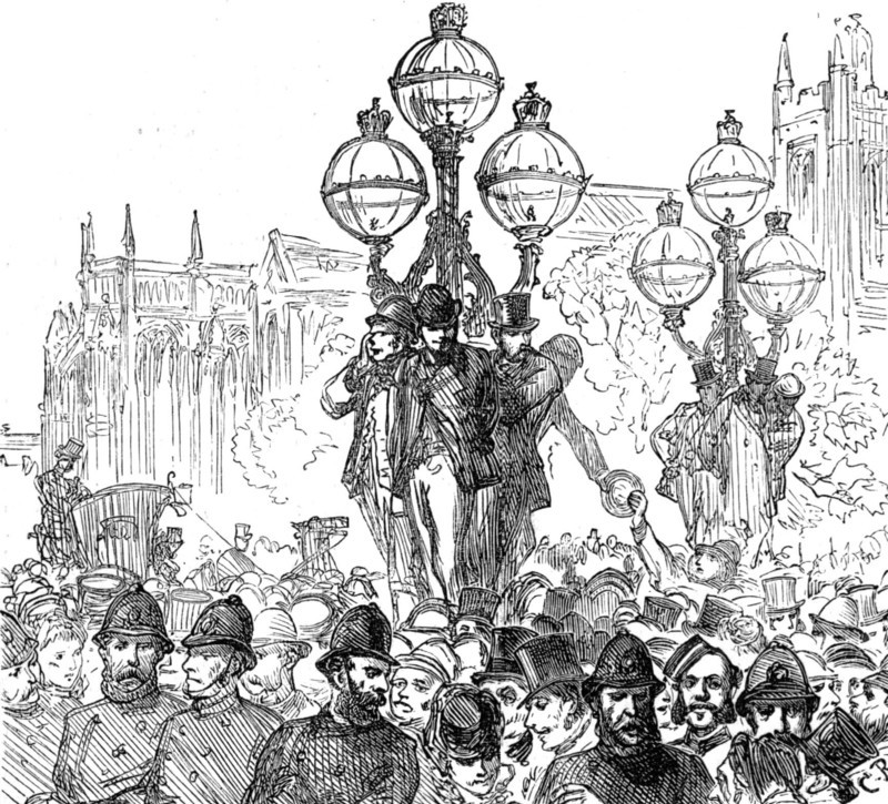 The End of the Tichborne Trial: waiting for the verdict, 1874. Creator: Unknown.