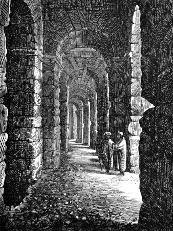 Interior of the Coliseum at El Djem, near Tunis, 1874. Creator: Unknown.