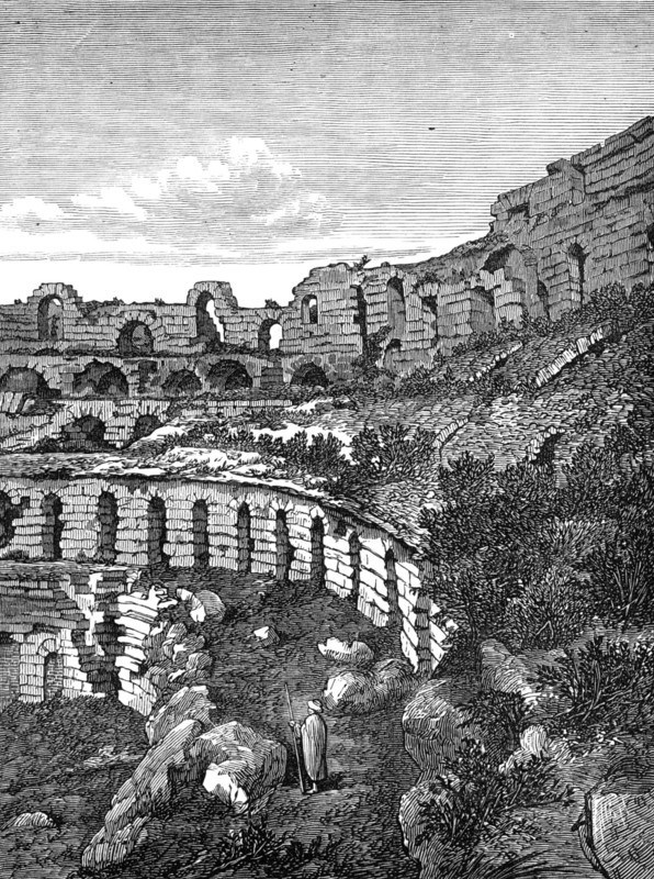 Interior of the Coliseum at El Djem, near Tunis, 1874. Creator: Unknown.