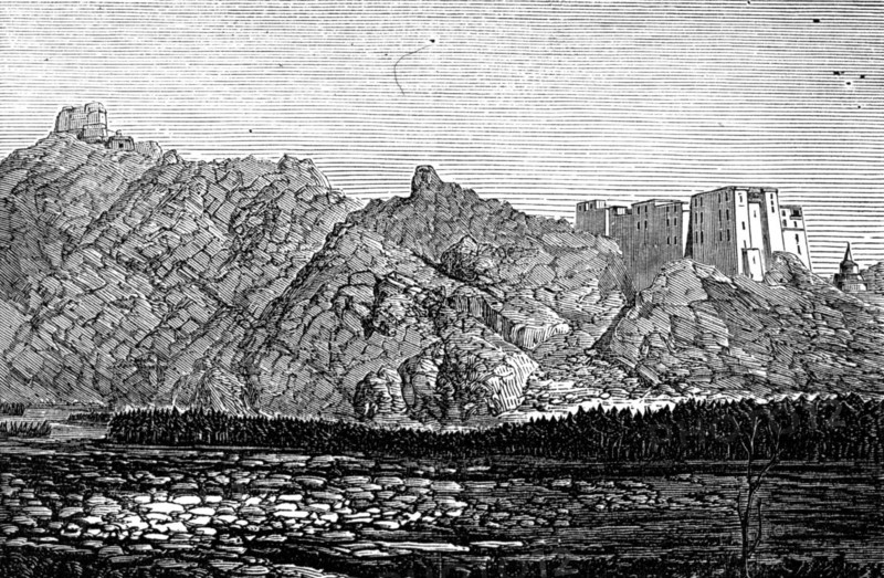 The Mission to Yarkund and Kashgar: Palace and Convent of Lamas, near Leh, 1874. Creator: Unknown.