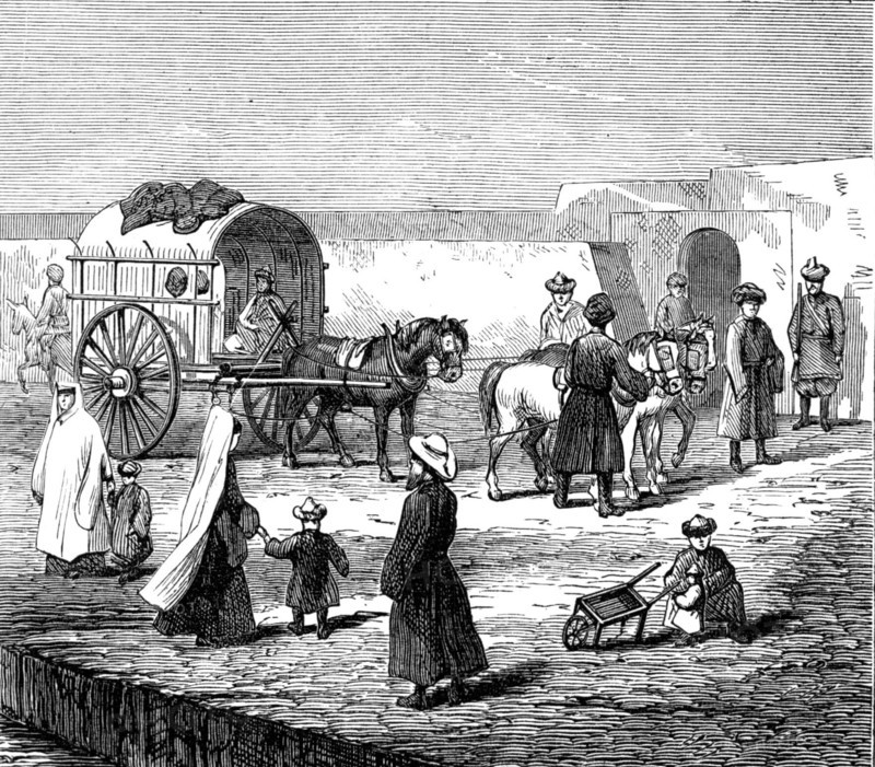 The Mission to Yarkund and Kashgar: entrance to the British Embassy, Yangi Shahr, Yarkund, 1874. Creator: Unknown.