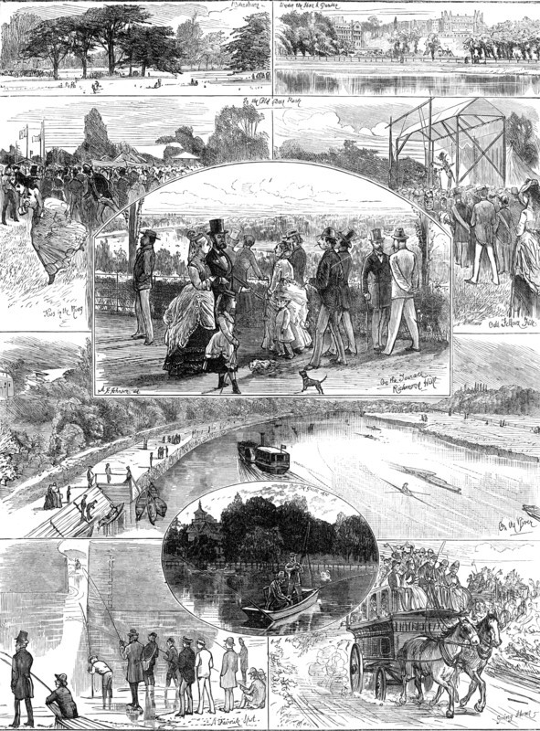 Holiday time at Richmond, 1874. Creator: Unknown.