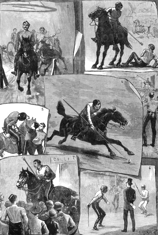 Military Tournament at Agricultural Hall for the Royal Cambridge Asylum for Soldiers' Widows, 1881. Creator: Unknown.
